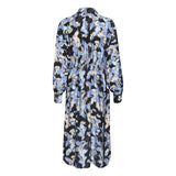 Victoria Shirt Dress Black/Blue Graphic LIVE