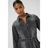 Abby Denim Dress Medium Grey