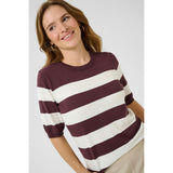 Lizza Striped Knit Fudge / Chalk