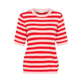 Lizza Striped Knit Lotus / True Red