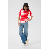 Lizza Striped Knit Lotus / True Red