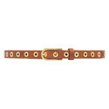 Narrow Belt Brown Gold 11478