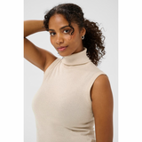 Regina Roll Neck Top sand dollar