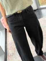 Silje Balloon Jeans Black