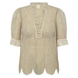 AmarGo Gold Blouse Creme Gold
