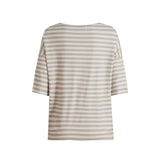 Alma T-shirt Striped Sand/ Ivory