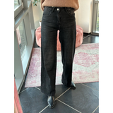 Ava Wide Jeans Washed Black