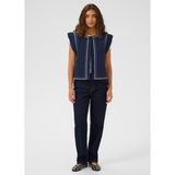 Berglind Embroidery Waistcoat Dress Blues
