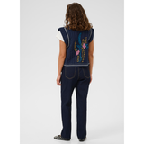 Berglind Embroidery Waistcoat Dress Blues