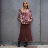 Charlotte Blouse Green Brown