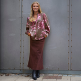 Charlotte Blouse Green Brown