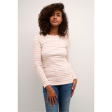 Dolly LS T-Shirt Pale Mauve White Stripe