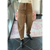 Elena Balloon Jeans Beige
