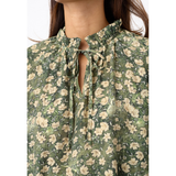 Elza LS5 Blouse 20276 Green Flower