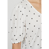 Esca SS Blouse 17820 Offwhite Black