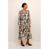 Fina dress black/feather gray leo