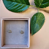 Friihof+Siig trekantet ørestik med sten i guldbelagt