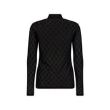 turtleneck hype the detail mesh bluse i sort med logoer
