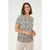 Bella Jersey T-Shirt Black/ Sand Graphic Dot