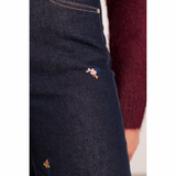Thilda Flower Jeans Dark Blue