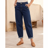 Hannah Mom Fit Jeans Dark Blue