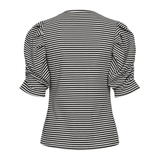 Win Puff T-shirt Black Creme Small Stripe