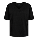 Ulla SS V-neck T-shirt Black