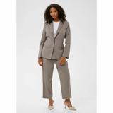 Meril Blazer Beige Pinstripe