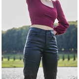 Inessa Coated Jeans Black