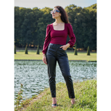 Inessa Coated Jeans Black