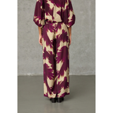 LOVE1024-64 Pants Bordeaux Leaf