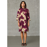 LOVE622-24 Dress Bordeaux Leaf