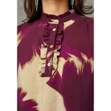 LOVE622-24 Dress Bordeaux Leaf