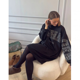 Marta Du Cháteau 26188 Cannes Dress Nero Leo (Forventet levering slut uge 42)