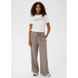 Meril Wide Pants Beige Pinstripe