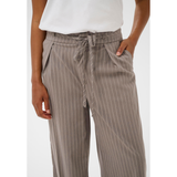 Meril Wide Pants Beige Pinstripe