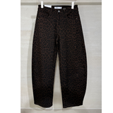 Mora Balloon Jeans Leopard Dark Maroon