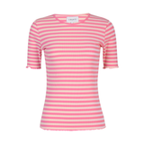 Natalia SS Blouse Pink Rose Stripe