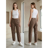 Nelly Taupe Balloon Barrel Jeans