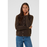 Niel Knit Cardigan Chocolate Brown