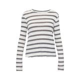 Veda LS Top 19790 Cream Stripes