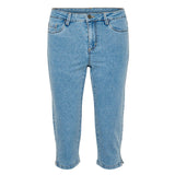 Capri jeans i lys denim