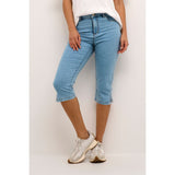 Capri jeans i lys denim