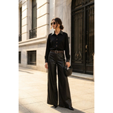 Vilda PU Leather Pants Black