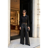 Vilda PU Leather Pants Black