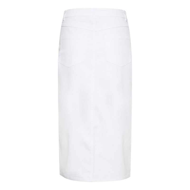 Zelina long denim skirt hvid