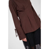 Allison Olena Fitted Shirt Coffee