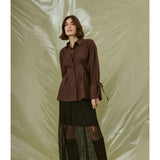 Allison Olena Fitted Shirt Coffee