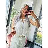 SeboraGo Blouse Top Off-White