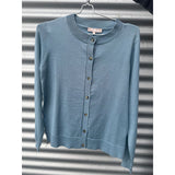 Zara New O-neck Cardigan Knit Smoke Blue